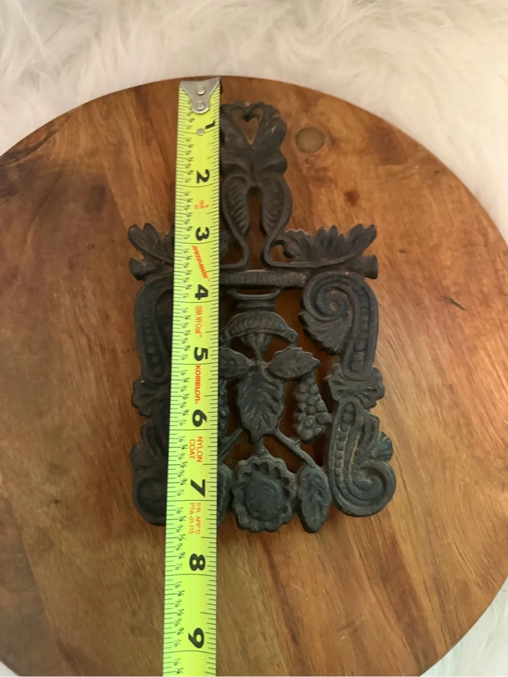 Hand Forged Decorative Wall Hook - Dark Bronze Cast Iron